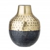 Vase en laiton et métal noir
